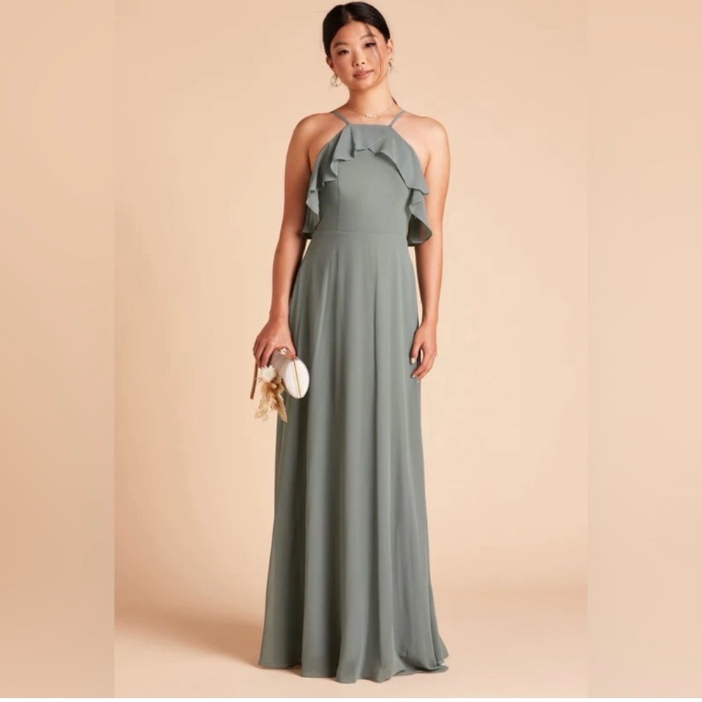 Birdy Grey JULES DRESS CHIFFON SEA GLASS MEDIUM NWOT BRIDESMAID WEDDING